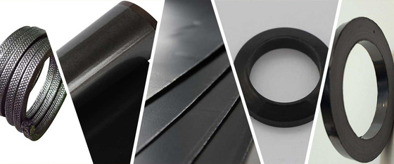 0.2mm-1.1mm Graphite Foil Roll 30m-100m 1g / Cm3 Untuk Segel Gasket